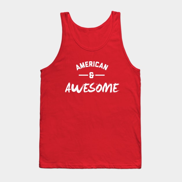 American and Awesome Tank Top by stariconsrugby